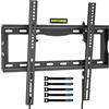 BONTEC Supporto Tv Parete Staffa da Parete per TV da 26-65 Pollici, Ultrasottile Inclinabile Supporto TV da fino a 55kg, Max VESA 400 x 400mm, con Fascette per Cavi