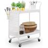 Klarstein Carrello Cucina, Mobiletto Cucina, Carrello Cucina Salvaspazio, Carrello Portavivande, Mobile Cucina Salvaspazio, Carrello Cucina con Ruote e Cassetti, Carrellino Porta Ghiaccio e Frutta