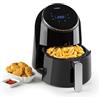 Klarstein AirVital - Friggitrice ad Aria, Friggitrice, AirFryer, 1300W, Capacità 2,5L, Frittura Senza Grassi, Cottura alla Griglia, 8 Programmi, Rivestimento CeraPlus-Antiaderente, Nero