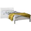 COMPOSAD | Letto della Linea PRIVILEGIO, Letto Una Piazza e Mezza Moderno, Struttura letto, (LxAxP) 126,40x86,80x211,80 cm, Colore Bianco Laccato, Made in Italy