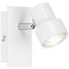 BRILONER Leuchten - Faretto da soffitto a LED, 1 lampadina, lampada girevole e inclinabile, 1x GU10, 5 Watt, 460 Lumen, 3.000 Kelvin, bianco