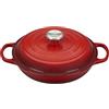 Le Creuset Tegame basso Evolution in ghisa vetrificata, Rotondo, diameter 26 cm, Ciliegia, 21180260602430
