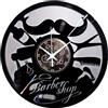 Instant Karma Clocks | Orologio Da Parete | Barber Shop | Barbiere | Parrucchiere | Colore Nero e Argento | Doppio Vinile | Idea Regalo Salone Bellezza