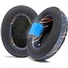 WC Freeze per Arctis Nova - Cuscinetti sostitutivi in gel di raffreddamento per tessuto ibrido per Arctis Nova Pro Wired, Nova 7, 5, 4, 3, 1 - Prodotto da Wicked Cushions | Navy Tiger