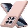 Byvuwiay Cover per Xiaomi 14T Pro, Morbida Silicone Liquida TPU Protettivo Ultra Slim Custodia Antiurto, Custodia Compatibile con Xiaomi 14T Pro - rosa