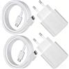 JupptElectronics 2-Pack 25 Watt Cavo di Ricarica Veloce per Samsung Galaxy A54 A53 A52 A51 A34 A33 A14 A13 5G M54 M53 S23 S22 S21 S20 FE Ultra Plus Z Flip 5, Caricatore USB C con Cavo di Ricarica Veloce di Tipo C 2M