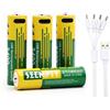 SZEMPTY 3400 mAh AA Batterie Ricaricabili - Confezione da 4, 2250 mAh 1,5 V USB-C Litio AA Accumulatore Ricaricabile, Con Cavo di Ricarica Tipo C 4 in 1, Oltre 1200 Cicli.