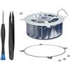 ElecGear PS5 Ventola di Raffreddamento Interna, O-ring di Tenuta Antiurto Aggiuntivo, Sostituzione della Ventola della CPU e Case per PS5 CFI-1xxx, non per Slim o Pro