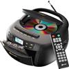 KLIM Lettore CD - Lettore Cassette Audio, AM/FM Radio Bluetooth, Stereo CD Player, Remota, Registrazione Su Nastro, USB Drive, AUX, Radio Stereo Casa Alimentazione AC/DC - Nero/Oro