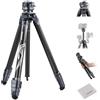 NEEWER LITETRIP LT32 Treppiede Fotocamera da Viaggio in Fibra Carbonio con Testa Sfera, Asse Centrale, Fibbia a Scatto, Panno Pulizia, Piastra QR Arca Compatibile con Peak Design Capture V3 (ex TP62)