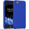 kwmobile Back-cover compatibile con Apple iPod Touch 6G / 7G (6a e 7a generazione) Back Cover Soft Case gommata in morbido silicone TPU - blu baltico