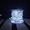 Luci da Esterno Catena Argento 10 m, 200 MicroLED Bianco Freddo, 8 Giochi di Luce, Non Prolungabile