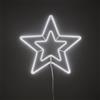 Luci da Esterno Doppia Stella Led Neon Bifacciale, Bianco Freddo, L. 60 x H. 60 cm