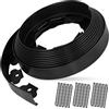 Aurobest 5cm x 10m Bordura Giardino con 30 Ancoraggi Terra, Bordi Aiuola Flessibile, Bordo Plastica, Recinzione Prato, Bordatura Aiuole, Bordature Paesaggio Esterno con Chiodi Fissaggio (Nero)
