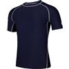 AMZSPORT Maglietta Rash Guard da Uomo, Protezione UV UPF 50+, T-Shirt a Manica Corta, Gilet di Protezione Solare ad Asciugatura Rapida per Nuoto, Surf, Pesca, Corsa, Grigio Nero, M