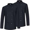 MISEMIYA - Confezione 2 unità -Veste de Chef pour Hommes - Veste de Chef pour Hommes - Uniforme d'accueil - Ref.842B - Medium, Giacca da Cuoco 842B - Nero