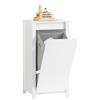 SoBuy BZR100-W armadio per bucato con borsa per bucato ripiegabile cassapanca per bucato raccoglitore per bucato cestino per bucato armadio per bagno BHT ca. 45x85,5x35 cm