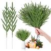 Kuvarix 30 Pezzi Rami di Pino Artificiale di Natale, Rami di Abete Decorativi Natalizi 37 cm, Rametti di Pino Come Veri in Plastica, Abete Finto per Decorazioni Fai Da Te, Ghirlande, Della Casa