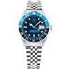 LOWELL Orologio SSC NAPOLI GMT Acciaio Blu 40mm OFFICIAL braccialato