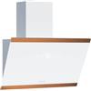 Klarstein FlashLine 60 - Cappa da Cucina da 60 cm, Cappa Aspirante, Touchscreen, 524 m³/ora, Efficienza Energetica A++, LED, Silenziosa: 34,5 dB, Bianco & Rame, Scarico & Ricircolo