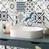 RE-COVERTILES - Adesivi Piastrelle Cucina Bagno Mattonelle adesive in PVC Impermeabili Antigraffio Stickers Decorazione Parete Cementine Peel and Stick - Modello 24 Pz 10x10 cm PS00054 Made in Italy