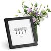 Classic by Casa Chic - Cornice 20x20 cm - Passepartout per Foto 15x15 cm - Vetro Temperato - Legno - Nera
