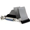 StarTech.com Cavo adattatore per porta parallela 40 cm a basso profilo con staffa, DB25 (F) a IDC26 (PLATE25F16LP)