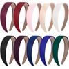 HweeWanX 10 cerchietti per capelli da donna, larghi con rivestimento in raso, eleganti e antiscivolo, per tutti i giorni, feste e occasioni speciali, elastici e confortevoli, design elegante per ogni outfit