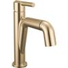 Delta Nicoli 1 Hole Brushed Gold Bathroom Faucet with Sprayer, Single Hole Bathroom Sink Faucet with Pull Out Sprayer for Vanity, Push-Pop Drain, Champagne Bronze 15849LF-CZPD
