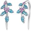 Qings Orecchini Agrifoglio per Donne 925 Argento Sterling Piccolo Carino Natale Blu Foglia Orecchini Dicembre Anno Nuovo Gioielli Accessorio