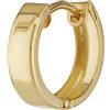 NKlaus singoli 333 orecchini a cerchio in oro giallo 8 carati 12,4 x 3,2 mm quadrato lucido 4746