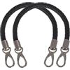 Mture 2 Pezzi Manici per Borse 40 cm, Pelle PU Intrecciata, con Fibbie Metalliche, per Borse a Tracolla, Zaini, Progetti Fai da Te, Accessori Moda, Ricambi (Nero)