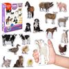 Magdum Magneti per bambini - 18 magneti Animali fattoria: Mamma e cucciolo | Grandi animali magnetici realistici per frigorifero e lavagna bianca - Giocattoli educativi Montessori - Regalo per bambini