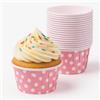 Jenngaoo 100 pz Polka Dot Pirottini Mini Riccioli Colorati Fodere per Cupcake Custodie per Muffin di Carta per la Festa di Compleanno Decorazione di Cerimonia Nuziale(Rosa)