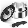 Redchef Set di pentole in ceramica con manico rimovibile, in ceramica, non tossi