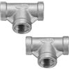Raccordi for tubi a T in acciaio 3 pezzi Raccordo for tubi a T in ottone, 3 vie 1/8 1/4 3/8 1/2 3/4 1 Filettatura femmina BSP, connettore for acqua gas combustibile