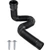 DENUOTOP Set di espansione per tubo di scarico, flessibile, rotondo, diametro 80/100 mm, estensione tubo di scarico da 47 a 150 cm
