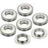 PATIKIL 6pz Occhielli Solidi in Ottone da 15,5mm (5/8), Occhielli Autoportanti con Superficie Arco e Rondella per Scarpe Abbigliamento Borse Artigianato in Pelle, Tono Argento