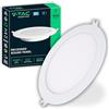 V-TAC Faretto LED da Incasso Rotondo 18W - Chip Samsung - Diametro 220 mm - 1850 Lumen - IP20 - per Soffitto, Casa, Ufficio - Faretti - Mini Pannello - Lampada - Luce Bianca Fredda 6500K