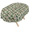 ANRO Tovaglia antimacchia Giungla ovale 200x140 cm misto cotone | lavabile a 30 °C - ideale per giardino, terrazza e sala da pranzo