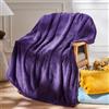 NEWCOSPLAY Coperta super morbida, viola scuro di prima qualità, in pile di flanella setosa, motivo foglie, leggera, per tutte le stagioni (viola scuro, copriletto, 127 x 152,4 cm)