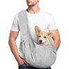 Adiwo Borsa da Viaggio per Cani, Trasportino per cani, Reversibile Borsa a Tracolla Porta Animali Domestici, per Cane/Gatto Fino a 7.5 KG, per Viaggio, Ciclismo, Passeggiata (Grigio)