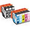 MEGOFFICE 378XL cartucce Multipack compatibile per Epson 378 xl inchiostro per Expression Photo XP8000 XP8005 XP8500 XP8505 XP8600 XP8605 XP8606 XP8700 XP8705 XP15000 (8 pack)