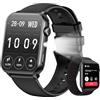 Baolubao Smartwatch Uomo Donna, 2025 Smartwatch per uomo con torcia, Bluetooth Chiamate,100+ Modalità Sportive, Cardiofrequenzimetro/SpO2/Monitoraggio del sonno, IP68 impermeabile per Android iOS