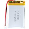 Uxney Batteria agli ioni di litio agli ioni di litio da 3,7 V, 1200 mAh, 503759, con connettore 2 PH, con griglia da 2,0 mm
