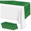 APUXXJUPA Runner da tavola in erba verde, 6 pezzi, runner da tavola per golf, feste, matrimoni, baby shower, 35 x 274 cm