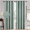 MIULEE Tende oscuranti con occhielli, effetto lino, set da 2 pezzi, 260 x 140 cm, colore verde, opache, con occhielli, protezione dal freddo, per soggiorno, camera da letto, isolamento termico