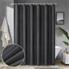MIULEE Tenda per Doccia 200 x 240 cm Grigio Scuro Impermeabile in Poliestere, Resistente Alla Muffa, Lavabile in Lavatrice con 14 Ganci