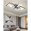 QYSMGS Illuminazione a Soffitto a Led Lampade a Soffitto Rettangolari Moderne Per Il Soggiorno Dimmerabile Con Telecomando Contro Plafoniera ad Incasso per Il Soggiorno Camera da Letto Parlour (Acrilico)