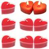 QYEHFCandele a Forma Di Cuore,San Valentino, Candele di tè, Proposta di sposo confessione romantica cena alla luce delle di Valentino,Matrimoni o Anniversari- 4cm (Grande rosso 9PCS)